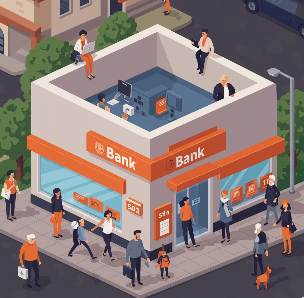 Kwimbo Bank — community banking illustration